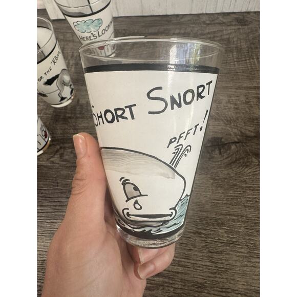 Vintage MCM Anchor Hocking Roving Eye Glasses Googly Here’s Looking At You RARE - Picture 9 of 13